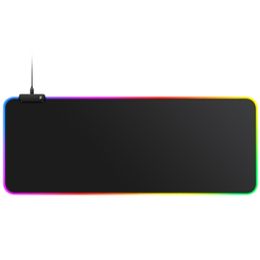 RGB gamer egérpad T-WOLF P4, 900 × 400 × 4 mm, egérhez és billentyűzethez