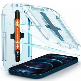Spigen Glass.TR EZFit cu aplicator, 2 bucăți, Folie de sticlă securizată, iPhone 12 Mini