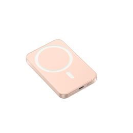 Magsafe vezeték nélküli powerbank, 10000mAh, PD22,5W, ABS, rózsaszin
