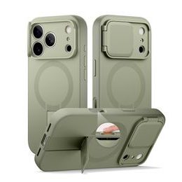 Suritch MagSafe Kickstand Camprotector maska iPhone 17 Pro, zelena