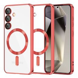 Techsuit Luxury Crystal MagSafe, Samsung Galaxy S25 Plus, κόκκινο