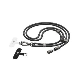 ERPOWER Snake Lanyard Datablocker kábel USB-C - USB-C, 240W 1,5m, čierny
