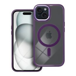 Színes Edge Mag Cover MagSafe védőtok, iPhone 15 Plus, lila
