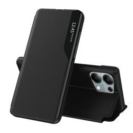 Θήκη Eco Leather View Case, Xiaomi Redmi Note 13 Pro 4G / Poco M6 Pro 4G, μαύρη