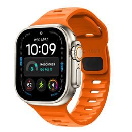 Tech-Protect Silicone Line rihm Apple Watch 8 / 9 / 10 / 11 / 12 / SE / Ultra (44 / 45 / 46 / 49 mm) – oranž