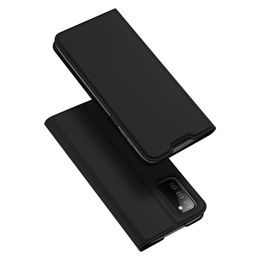 Dux Ducis Skin Leather case, husă tip carte, Samsung Galaxy A03s, neagră