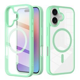 JP MagFit Clear MagSafe калъф с N52 магнит, iPhone 17, зелен