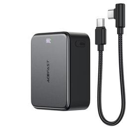 Acefast Powerbank M28 10.000 mAh - 2× USB-C + USB-A - USB-C Kabel - 22,5W Schnellladung - Schwarz