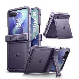 Samsung Galaxy Z Flip 8 aizsargvāciņš – Dexnor 360 ar statīvu violets