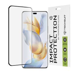 Techsuit 111D Закалено стъкло, Honor 90 Pro, черно