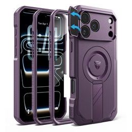 Dexnor MagSafe Case für iPhone 17 Pro Max / 18 Pro Max - 360° Kickstand mit Kameraschutz - Lila