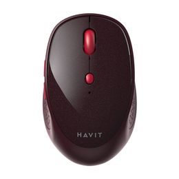 Havit MS76GT Univerzalna brezžična miška 800-1600 DPI, rdeča
