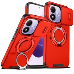 Xiaomi Redmi Note 17 4G / 5G ümbris – Camslide Stand kaamerakaitsega alusega – punane