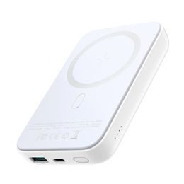 Joyroom PowerBank 10.000 mAh 20 W Power Delivery Quick Charge, magnetisches kabelloses Qi-Ladegerät, 15 W für iPhone MagSafe, weiß (JR-W020 white)