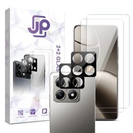 JP Combo pack, Sada 2 tvrzených skel a 2 sklíček na fotoaparát, Xiaomi 14T Pro