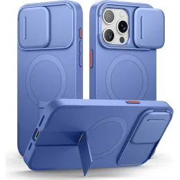 Suritch MagSafe Kickstand Camprotector tok iPhone 16 Pro Max, világoskék
