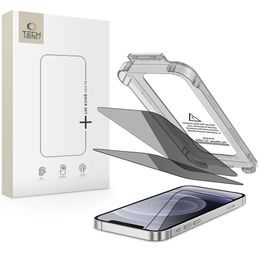 Tech-Protect Privacy Закалено стъкло Quick Set+, iPhone 12 / 12 Pro, 2 броя