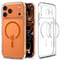 Spigen Ultra Hybrid Mag Hoesje - MagSafe geschikt - voor iPhone 17 Pro Max - Oranje
