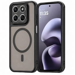 Motorola Moto G87 / G77 / G67 ümbris – Techsuit HaloFrost II MagSafe'iga – must