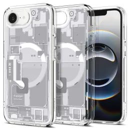 Spigen Ultra Hybrid Mag MagSafe-kompatibilis tok, iPhone 16e, zero one, fehér