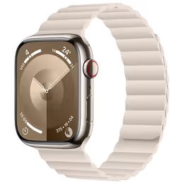 JP Silikonowy magnetyczny pasek, Apple Watch 4 / 5 / 6 / 7 / 8 / 9 / 10 / SE / ULTRA 1 / 2 (44 / 45 / 46 / 49 mm), biały