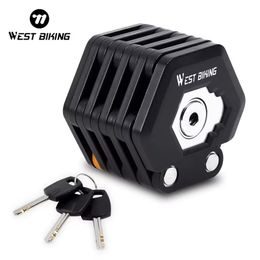 West Biking Faltschloss für Fahrrad und Motorrad - Kettenschloss aus gehärtetem Stahl