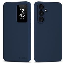 Tech-Protect Smart Wallet Schutzhülle für Samsung Galaxy S26 FE - Kartenfach und Smart Window - Blau