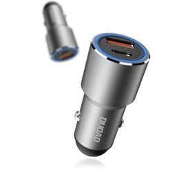 Dudao Încărcător auto USB și USB-C, Power Delivery, Quick Charge, 22,5 W, gri (R4PQ)