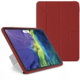 Pipetto Origami Case tok, Apple iPad Pro 12.9, 2018 / 2020 / 2021 / 2022, iPad Air 13 2024, piros