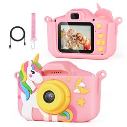 Digitálny detský fotoaparát s funkciou kamery, ružový