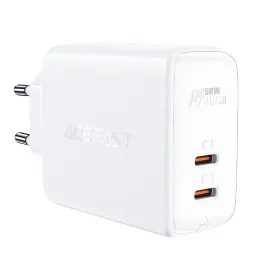 Acefast dwuportowa ładowarka A29 PD50W GaN (USB-C + USB-C), biała (A29 white)