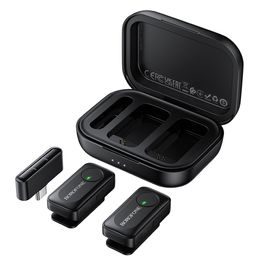 Borofone Kabelloses Lavalier-Mikrofon Lemai (BFK17) USB-C Dual Set für Vlogging und Content Creation - Schwarz