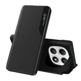 Xiaomi Redmi Note 15 4G Hoesje - Eco Leather View Case - met Standaard - Zwart