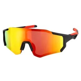 Rockbros 10182 Polarizált kerékpáros szemüveg, piros