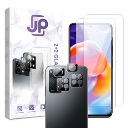 JP Combo pack, Sada 2 tvrzených skel a 2 sklíček na fotoaparát, Xiaomi Redmi Note 11 Pro