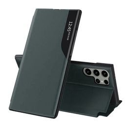 Eco Leather View Case, Samsung Galaxy S25 Ultra, zöld