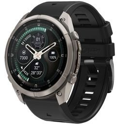 Tech-Protect Silicone remienok, Garmin Fenix 5 / 6 / 6 Pro / 7 / 8 / 8 Pro / E / 9 / 9 Pro (47 mm), čierny
