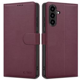 Tech-Protect Samsung Galaxy A27 5G Hoesje - Bookcase met Standaard & Kaarthouder - Wijnrood