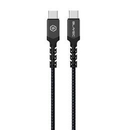 Καλώδιο Blavec USB-C - USB-C, PD, 60W, 3A, 0,25 m, μαύρο-γκρι