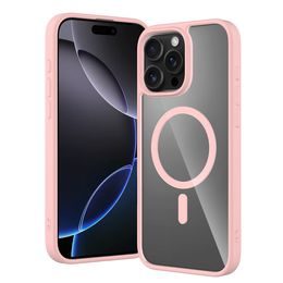 JP MagFit Clear MagSafe etui z magnetem N52, iPhone 16 Pro Max, jasnoróżowy