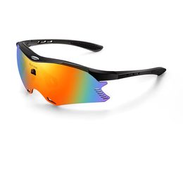 WEST BIKING HD Fahrradbrille mit UV400-Schutz für Radsport und Outdoor - Schwarz/Bunt
