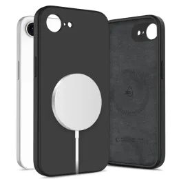 Tech-Protect Liquid Silicone MagSafe, iPhone 16e, negru