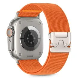Tech-Protect Nylon Clasp řemínek, Apple Watch 6 / 7 / 8 / 9 / 10 / SE / ULTRA 1 / 2 (44 / 45 / 46 / 49 mm), oranžový