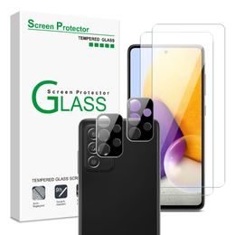 Set mit 2 Panzergläsern und 2 Kameralinsen-Schutzfolien für Samsung Galaxy A72