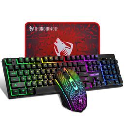T-WOLF TF31 Gaming Set 3-in-1 - RGB Toetsenbord, Muis en Muismat