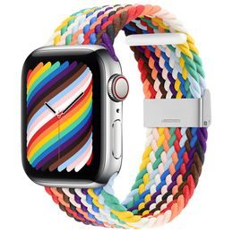 Strap Fabric Armband für Apple Watch 6 / 5 / 4 / 3 / 2 (40 mm / 38 mm) farbig, Design 2