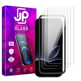 JP Long Pack Закалени стъкла, 3 стъкла за телефон с апликатор, iPhone 17 Pro Max
