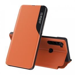 Eco Leather View Case, Xiaomi Redmi Note 8T, oranžové