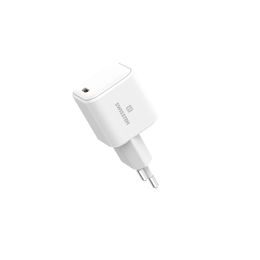 Swissten sieciowy adapter GaN 1x USB-C 45W, Power Delivery, biały