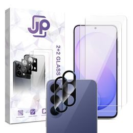Samsung Galaxy S26 FE kaitseklaas – JP karastatud klaasi komplekt 2 tk + 2 tk kaamerakaitset